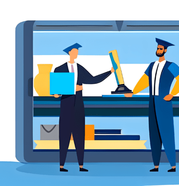 two graduates diplomas