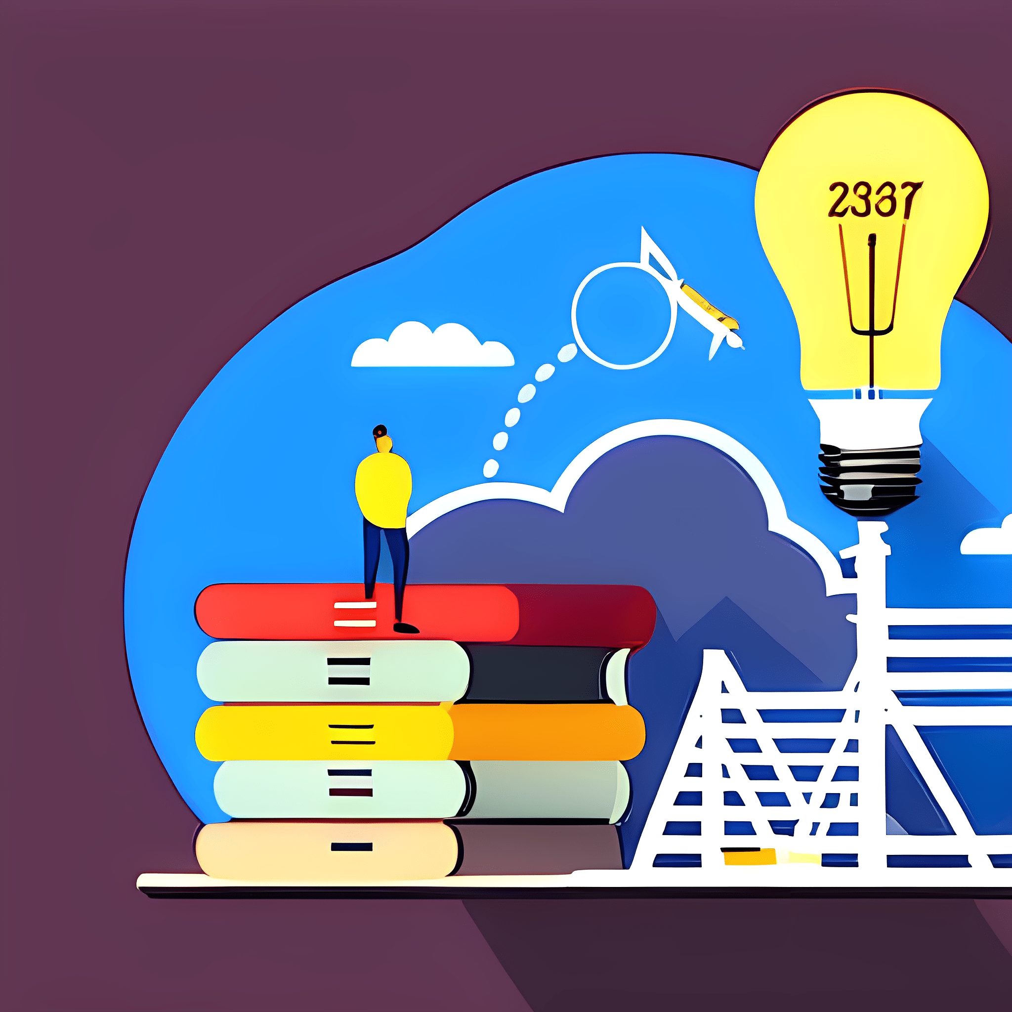 article cover lightbulb person chart